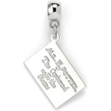 The Carat Shop Ltd Carat Shop Harry Potter - Hogwarts Acceptance Letter Slider Charm  Silver (HP0017)