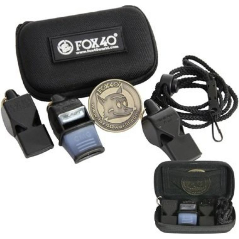FOX Referee set FOX 3 whistles + case 6906-0500