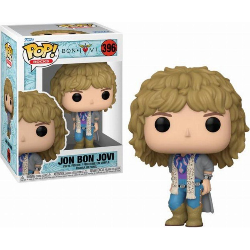 Funko Pop! Rocks: Bon Jovi - Jon Bon Jovi (1980s) #396 Vinyl Figure