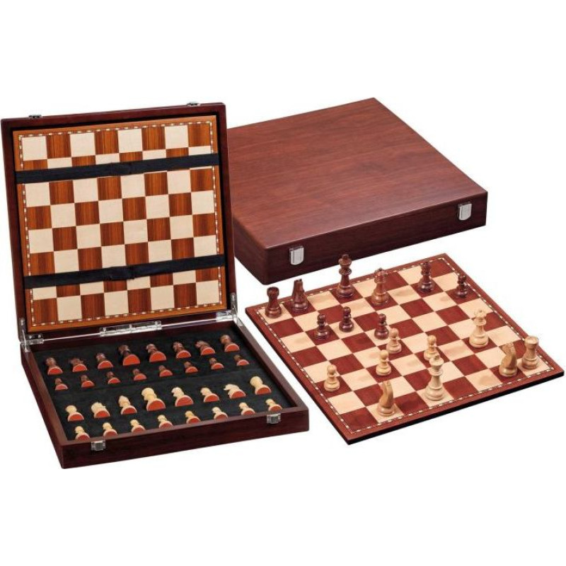 Philos Chess Set, exclusive, field 45 mm, in wooden case šahs