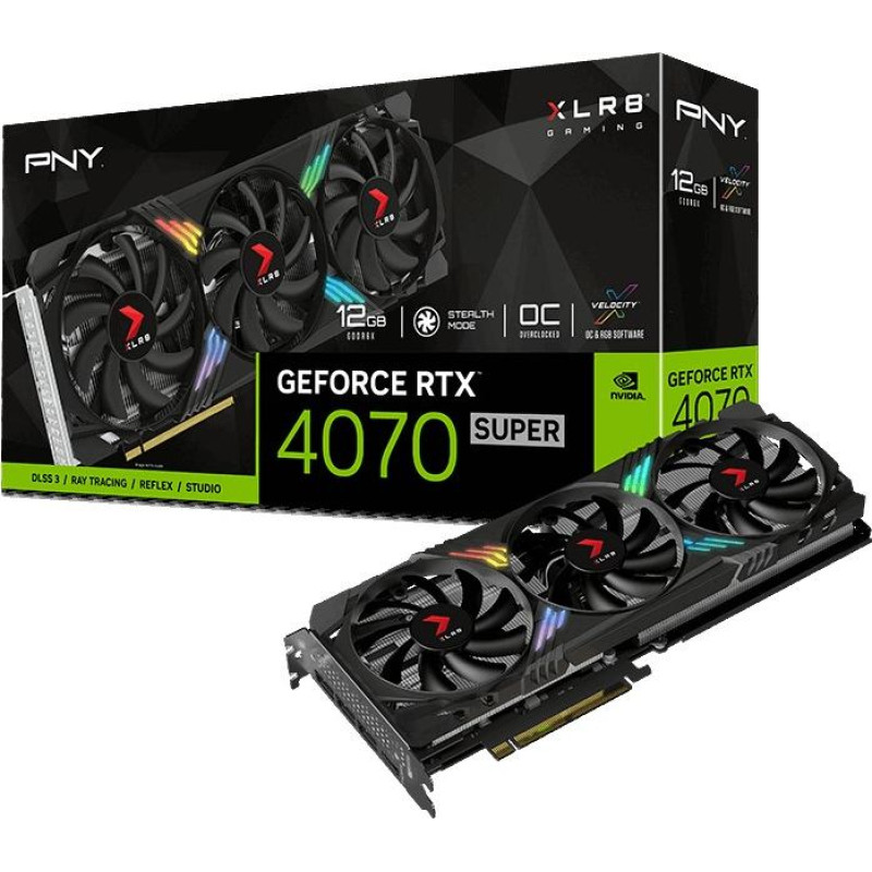 PNY Karta graficzna geforce rtx 4070 super 12gb xlr8 gaming verto