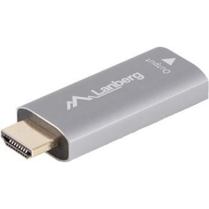 Lanberg Adapter hdmi(m)-displayport(f)4k srebrny