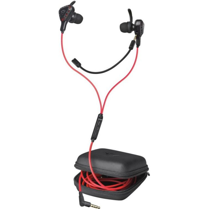 TRUST GXT 408 Cobra headphones with microphone, black and red