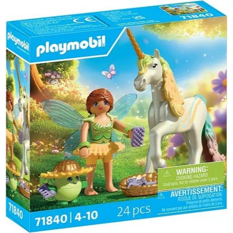Playmobil Zestaw z figurkami princess magic 71840 jednorożec do kolekcjonowania rainbow flower z wróżką