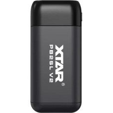 Xtar ładowarka z funkcją power bank do akumulatorów cylindrycznych li-ion 18650/20700/21700 czarna - 2 kanały pb2slv2