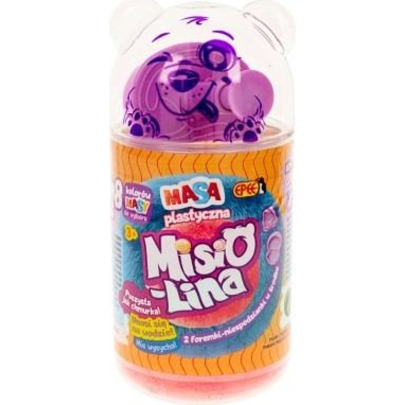 Epee Masa plastyczna misiolina 2x50g 2 foremki czerwony błękitny
