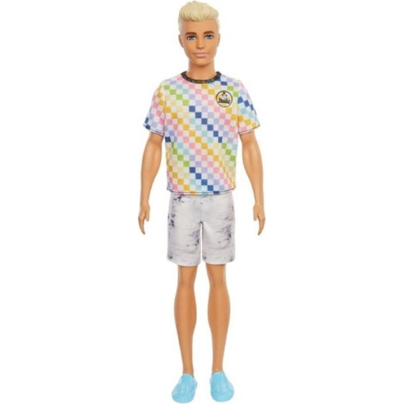 Mattel Barbie Ken Doll - Fashionistas # 174 - Ken Blonde with Malibu Shirt (GRB90)
