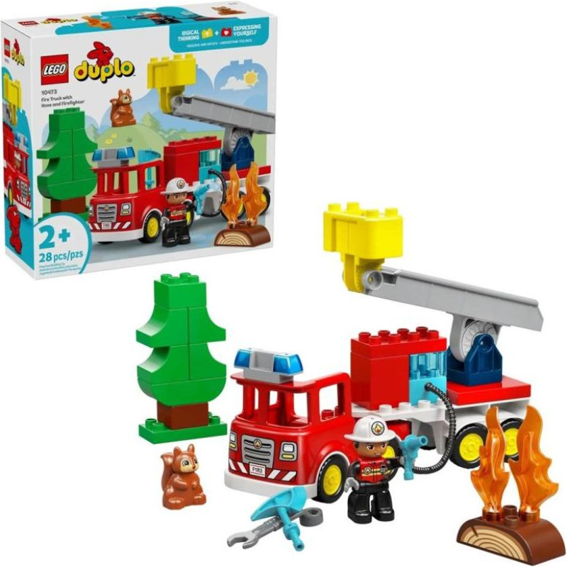 Lego DUPLO TOWN 10473 Fire Truck with Hose and Fireman