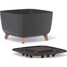 GRACIA SQUARE FLOWERPOT 24x24CM ANTHRACITE