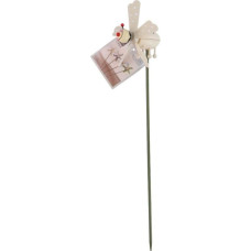 DECORATIVE LADYBUG ON A PIKE WITH A PINWHEEL, BEIGE