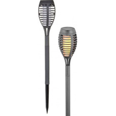 TORCH SOLAR LAMP DANCING FLAMES 12 LED SMD 7.5x7.5x46.5CM GRAY