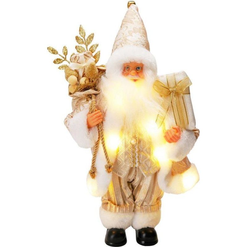 DECORATIVE SANTA CLAUS 30 CM GOLD