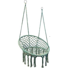 OPENWORK HAMMOCK HANGING CHAIR STORK'S NEST 80x60CM TURQUOISE BROWN