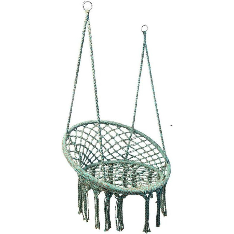 OPENWORK HAMMOCK HANGING CHAIR STORK'S NEST 80x60CM TURQUOISE BROWN