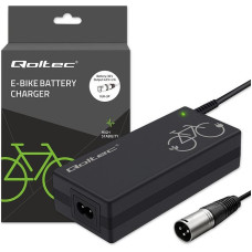 Qoltec Ładowarka do roweru elektrycznego 36v | 42v | 2a | 3p xlr-18mm  + kabel zasilający