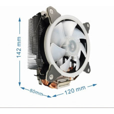 Gembird Chłodzenie cpu huracan 12cm 150w 4-pin multicolor led