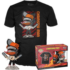 Funko Pop! & Tees (Adult): Chainsaw Man - Chainsaw Man Leaping Vinyl Figure & T-Shirt (M)