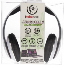 Rebeltec Stereo słuchawki z mikrofonem 4pin mini jack audiofeel2 white
