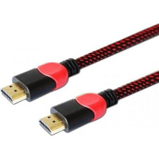 Savio Kabel hdmi 2.0 czerwono-czarny 3 m, gcl-04