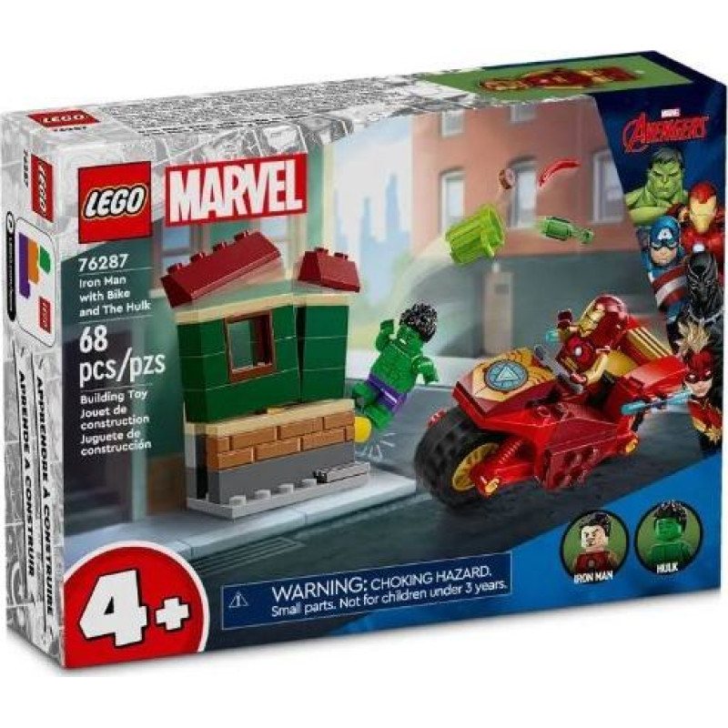 Lego Klocki marvel super heroes 76287 iron man z motocyklem i hulk