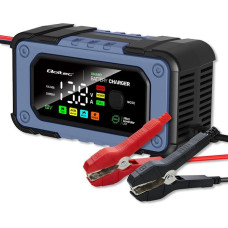 Qoltec Prostownik do akumulatora z funkcją naprawy | inteligentna mikroprocesorowa ładowarka | 12v | 7a | led | 4 tryby