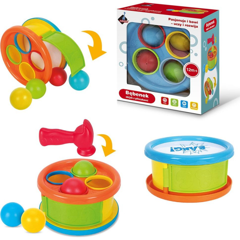 Askato Bębenek - zbijak z piłeczkami