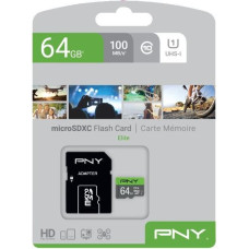 PNY Karta pamięci microsdxc elite 64gb p-sdux64u185gw-ge