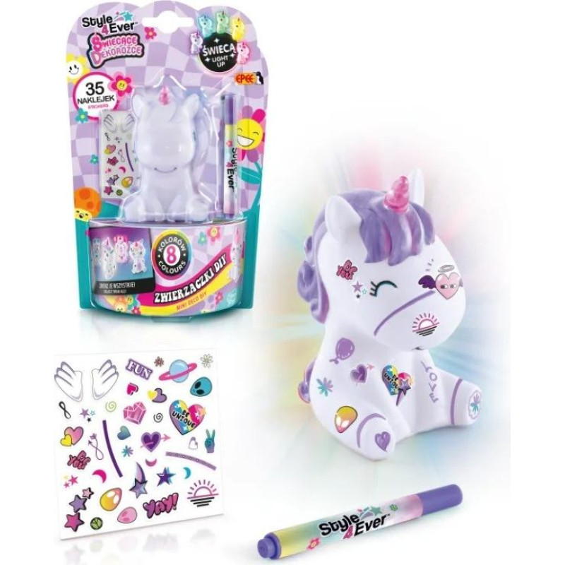Epee Zestaw Świecące dekorożce - zwierzaczki diy, unicorn sweet