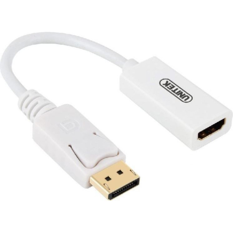Unitek Adapter displayport - hdmi 4k; y-6332 biaŁy