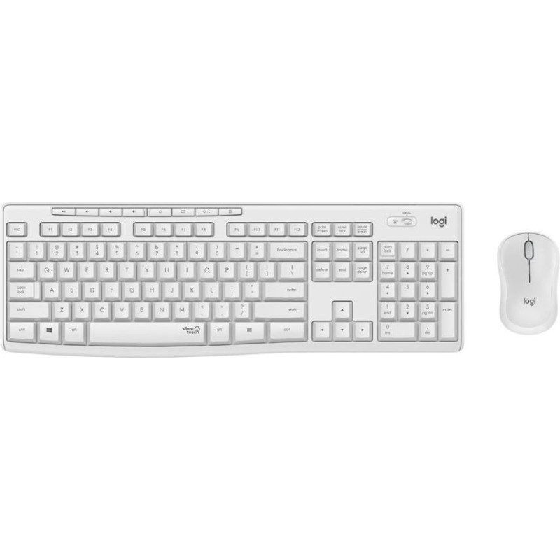 Logitech Klawiatura z myszka mk295 silent wireless combo offwhite 920-009824