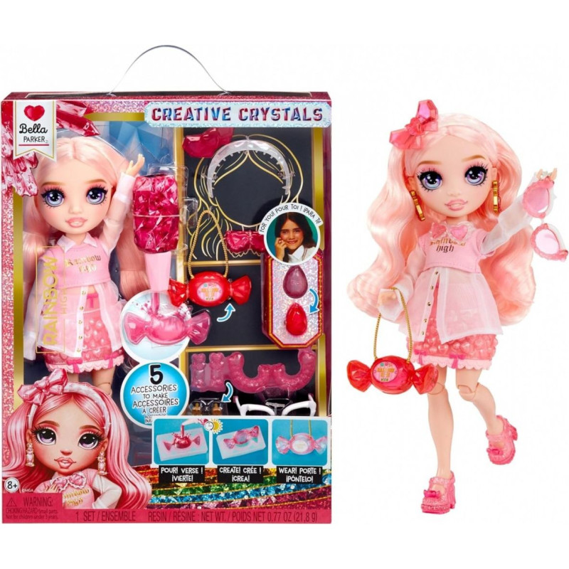 MGA Lalka rainbow high creative crystals, bella
