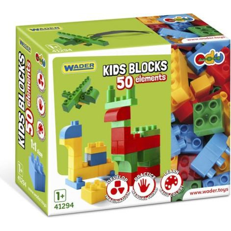 Wader Klocki 50 elementów kids blocks