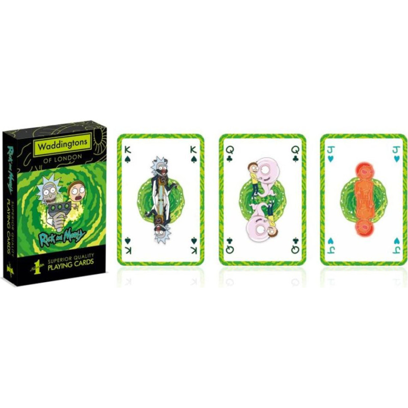 ''Winning Moves'' Winning Moves: Waddingtons No.1 - Rick and Morty Playing Cards NEW 2022 (WM02910-EN1)