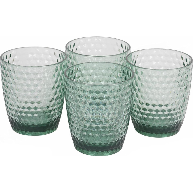 Cambridge CM07654GEU7 Fete Diamond 4pcs tumbler set green