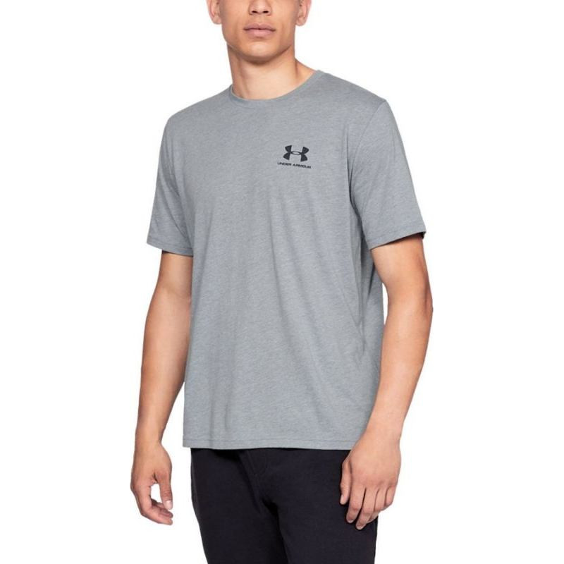 Under Armour T-shirt UA Sportstyle Left Chest SS M 1326799 - gray (L)