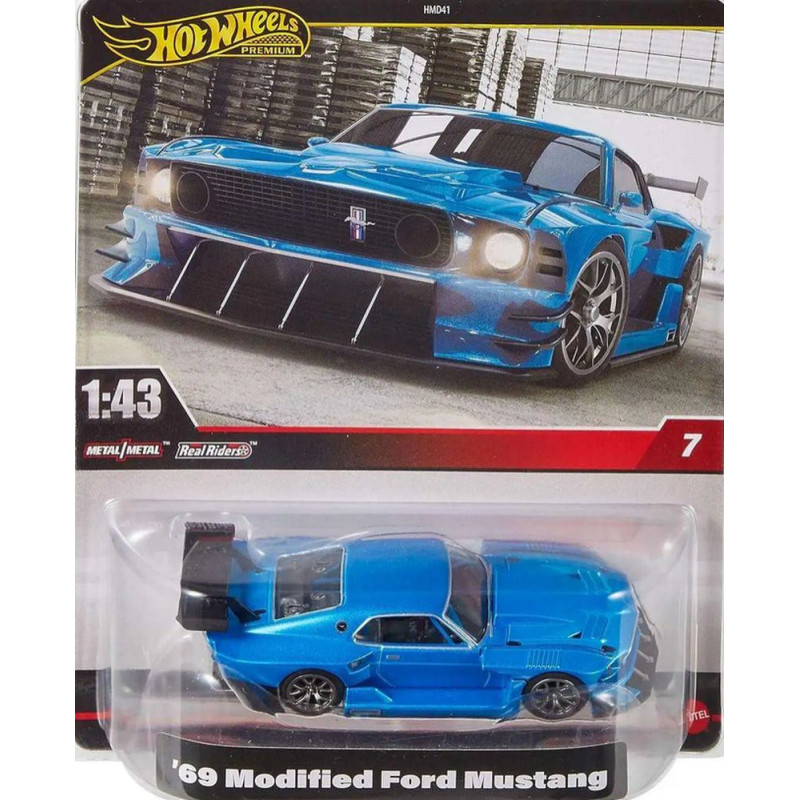 Mattel Hot Wheels Premium: Real Riders - 69 Modified Ford Mustang (1:43rd) (HWT04)