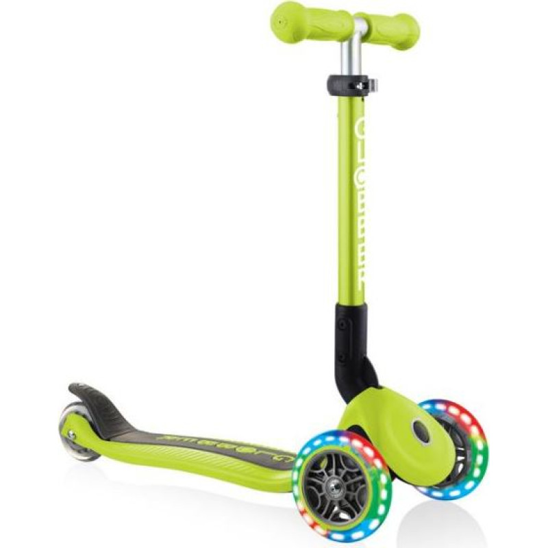 Globber 3-wheel scooter Globber Foldable Lights Lime Green Jr 437-106