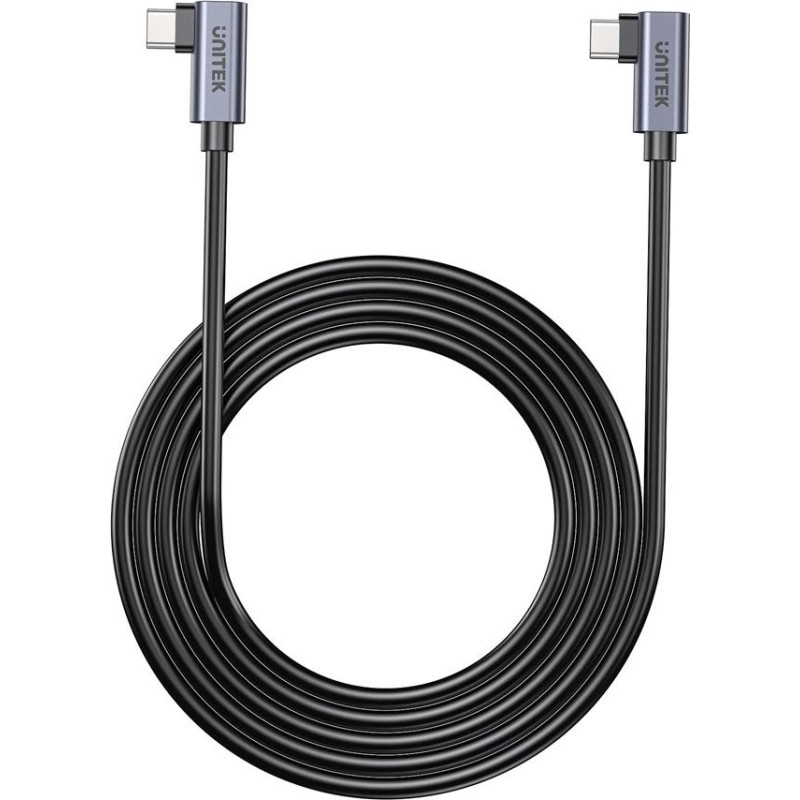Unitek kabel usb-c kątowy 90°/90° pd 100w m/m 0,5m