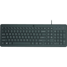 Hewlett-Packard Klawiatura hp 150 wired keyboard przewodowa czarna 664r5aa