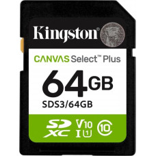 Kingston Karta pamięci sd 64gb canvas select plus gen3 100mb/s