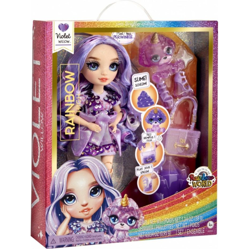 MGA Rainbow High: Violet Willow - (Purple) Doll  Slime (120223-EU)