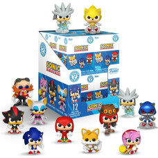 Funko Mystery Minis: Sonic The Hedgehog - Sonic, Tails, Amy, Knuckles, Shadow, Metal Sonic, Dr. Eggman, Silver, Rouge, Treasure Hunter Knuckles, Silver (Glows), Super Sonic (Glows) (Blind Box/Random) Vinyl Figures
