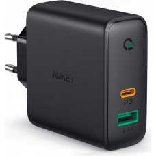 Aukey Pa-d1 ładowarka sieciowa 2xusb power delivery (1xusb a+1xusb c) 5.4a 30w dynamic detect