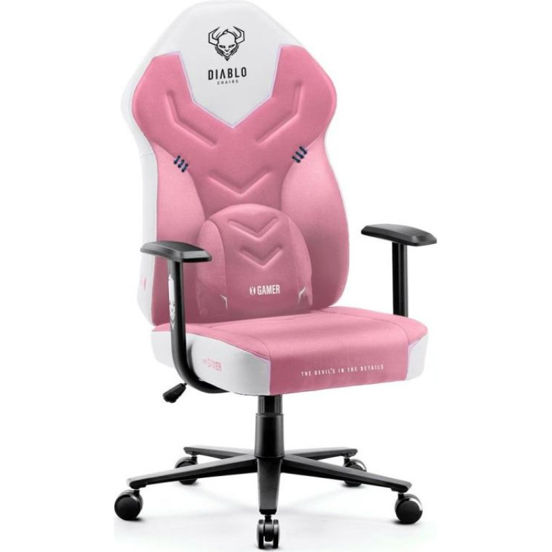 DIABLO X-GAMER gaming chair pink and white