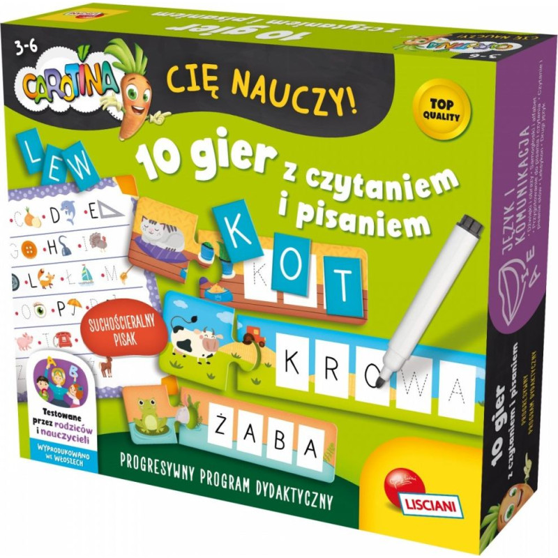 Lisciani Zestaw carotina - 10 gier z czytaniem i pisaniem