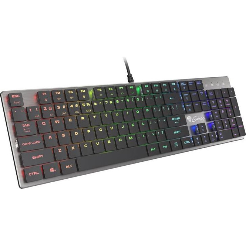 GENESIS Thor 420 RGB Gaming Keyboard USB AZERTY US English Silver