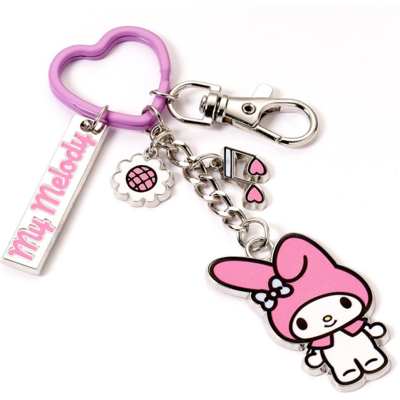 The Carat Shop Ltd Carat Shop Hello Kitty - My Melody Keyring with Charms (HKKR0020)