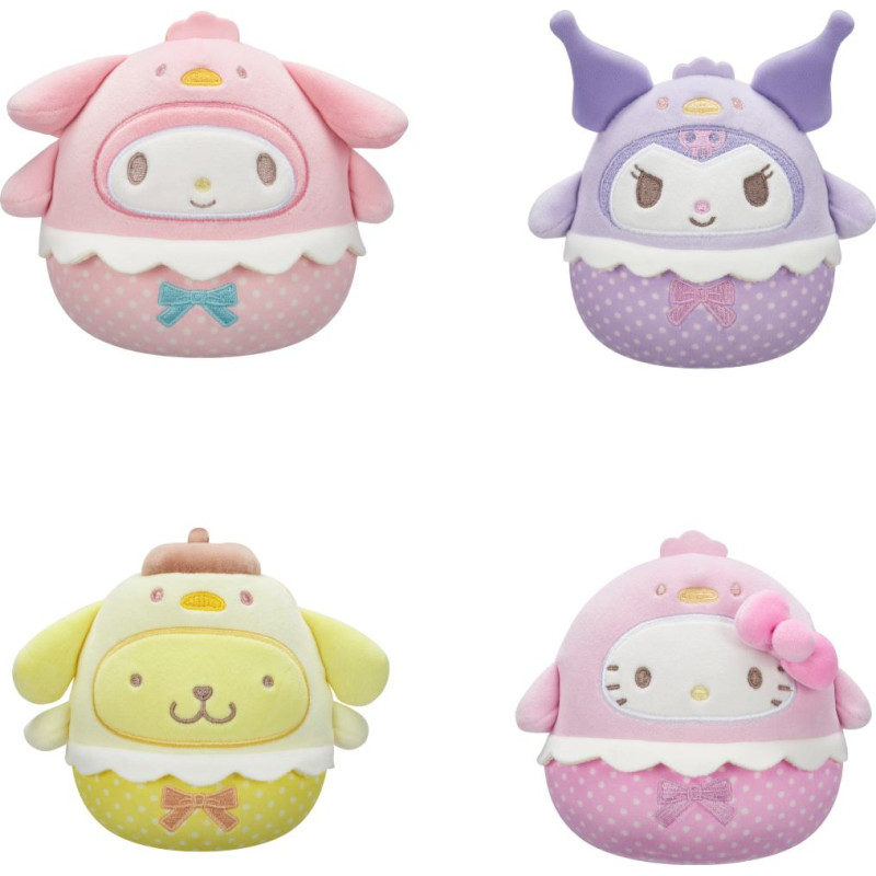 Squishmallows HELLO KITTY Mīkstā rotaļlieta, Lieldienu sērija, 12 cm