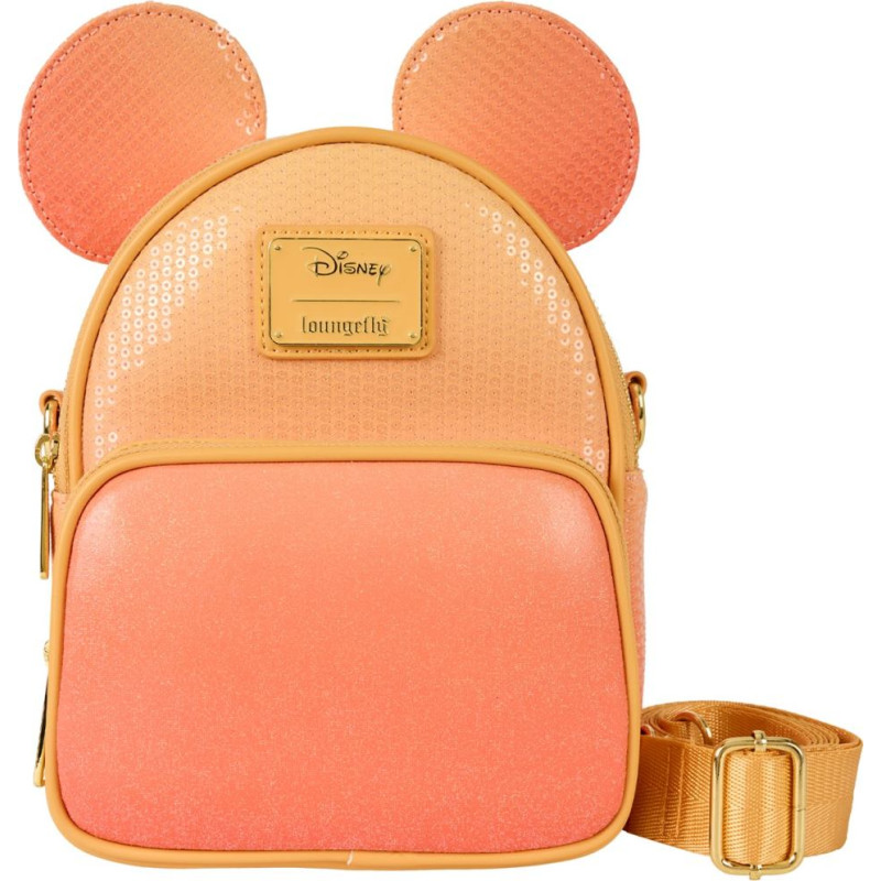 Loungefly Disney: Mickey Mouse Glitter Convertible Mini Backpack & Crossbody Bag (WDTB3327)