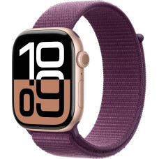 Apple Watch series 10 gps + cellular, koperta 46 mm z aluminium w kolorze różowego złota z opaską sportową w kolorze dojrzałej śliwki